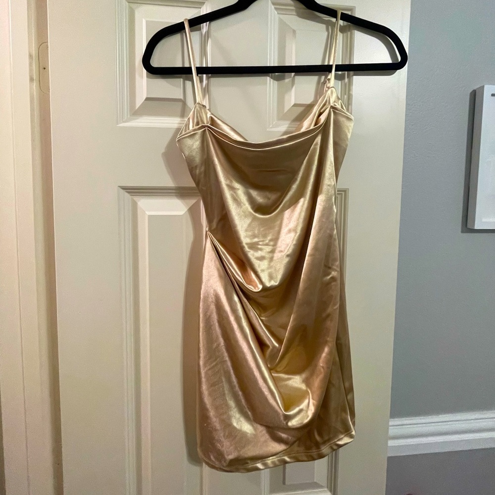 Lucy in the Sky Gold Mini Dress